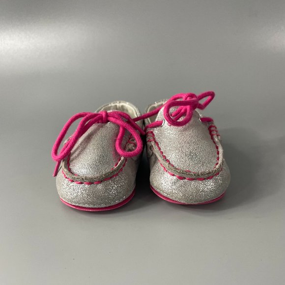 Cole Haan Toddler Silver Grant Driver Moccasins Size 2M - Picture 3 of 11